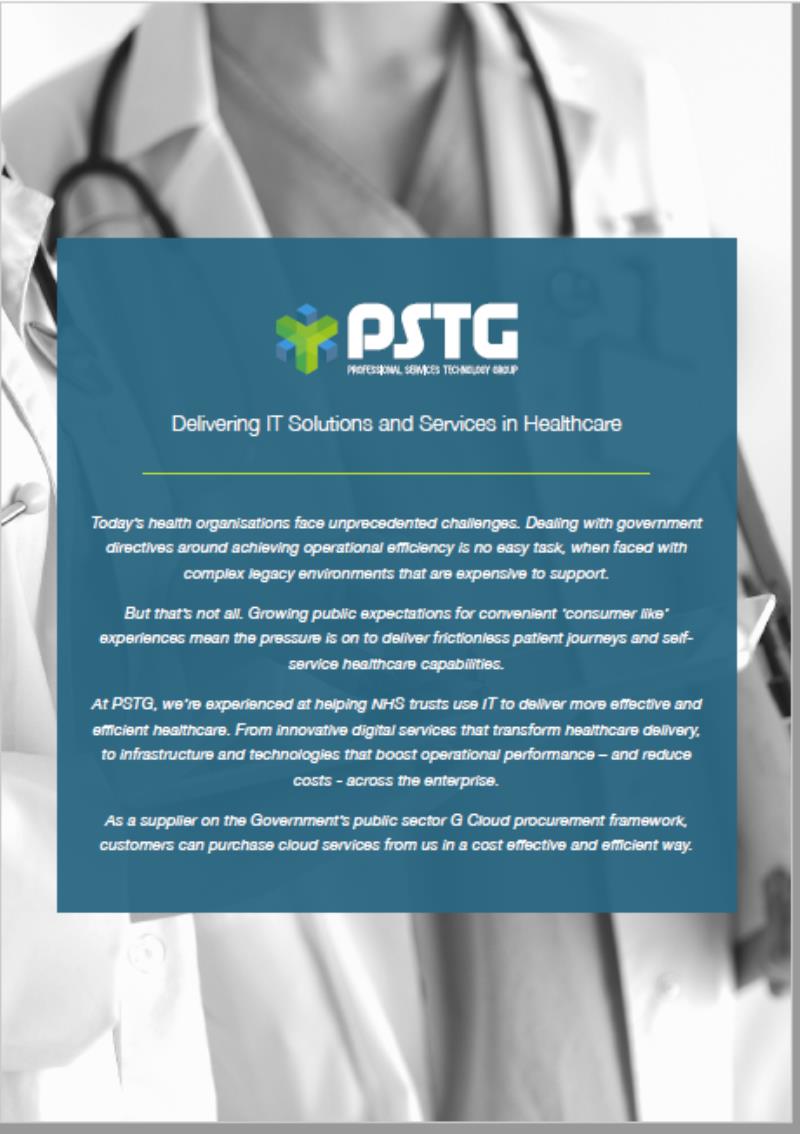  PSTG Delivering IT Solutions and Services in Healthcare